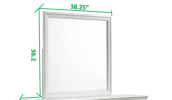 Modern Brooklyn Portrait Frame Mirror made with Wood in White