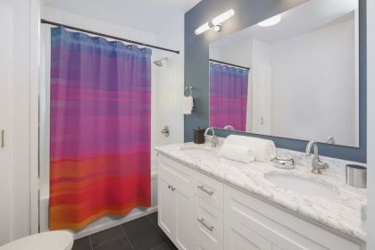 Fabric Shower Curtain, Rainbow Mist Print - Sc19372