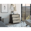 3 Drawers Dresser Maryland, Superior Top, Black Wengue / Pine Finish