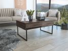 Lift Top Coffee Table With Drawer Vezu, Dark Walnut Finish