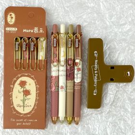 Rose And Poem Press Gel Pen Quick-drying Signature Pen