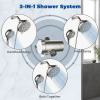 Shower Head Combo -  4.5" 6-Setting Handheld Showerhead and 7" 5-Setting Rainfall Spray