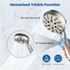 Shower Head Combo -  4.5" 6-Setting Handheld Showerhead and 7" 5-Setting Rainfall Spray