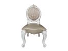 ACME Versailles Side Chair (Set-2), PU & Bone White Finsih DN01389