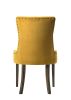 ACME Farren Side Chair, Yellow Velvet & Espresso Finish 77163