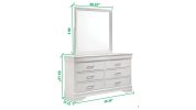 Modern Brooklyn Portrait Frame Mirror made with Wood in White