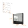 Medicine Cabinet with Mirror Lexington,Three Internal Shelves, Black Wengue Finish