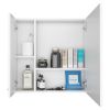 Medicine Cabinet Prague, Four Internal Shelves, Single Door, White Finish