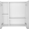 Medicine Cabinet Prague, Four Internal Shelves, Single Door, White Finish