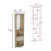 Corner Bar Cabinet Rialto, Three Shelves, Macadamia Finish