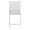 Over-The-Toilet Bathroom Cabinet with Shelf and Two Doors Space-Saving Storage; Easy to Assemble; White