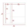 Medicine Cabinet Prague, Four Internal Shelves, Single Door, White Finish