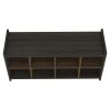 Shoe Rack Augusta, Eight Shoe Capacity, Carbon Espresso / Mahogany Finish