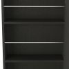 Wall Mounted Shoe Rack With Mirror Chimg, Single Door, Black Wengue Finish