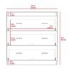 Classic Three Drawer Dresser; Superior Top; Handles -White