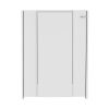 Foldable Table Tacoma, Seven Interior Shelves, White Finish