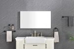 42x 24 Inch LED Mirror Bathroom Vanity Mirror with Back Light;  Wall Mount Anti-Fog Memory Large Adjustable Vanity Mirror