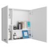Medicine Cabinet Prague, Four Internal Shelves, Single Door, White Finish