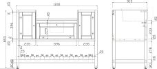 Solid Wood Bathroom Vanities Without Tops 48 in. W x 20 in. D x 33.60 in. H Bathroom Vanity in green