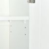 Over-The-Toilet Bathroom Cabinet with Shelf and Two Doors Space-Saving Storage; Easy to Assemble; White