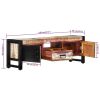 TV Stand 47.2"x11.8"x15.7" Solid Wood Reclaimed