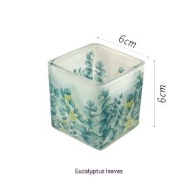 Atmosphere Mosaic Candlestick Glass (Option: Eucalyptus Leaf Candlestick)