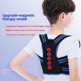 Student Children Sitting Position Rectifier Anti-humpback (Option: Blue Upgrade-S)