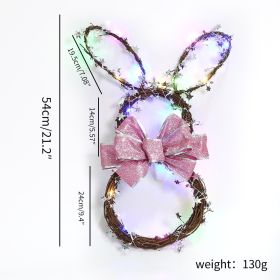 Easter Rabbit Pendant LED Luminous Vine Ring (Option: Rabbit Garland-Light Style Medium)