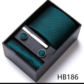 Men's Business Formal Tie Six-piece Set Gift Box (Option: 12635 HB186)