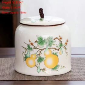 Porcelain Tea Sealed Cans Large Household Moisture-proof Storage Tank (Option: Style 9)