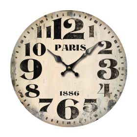 Simple Wood Grain Digital Density Plate Clock (Option: Style 7to12 Inch)