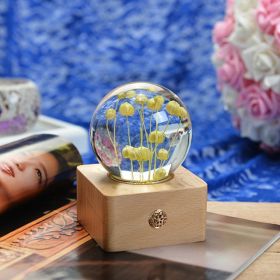 Birthday Gift Resin Craft Ornament (Option: Linen Flower Bud)