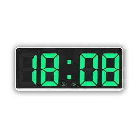 Multi-function LED Alarm Clock Temperature Date Display (Option: White Shell Green Light)