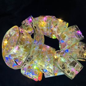 Colored Lights With Colorful Luminous Decorations (Option: Golden Ribbon Lights-20M)