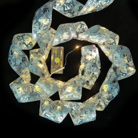 Colored Lights With Colorful Luminous Decorations (Option: Blue Ribbon Warm Light-10M)