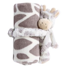 Baby Simple Cartoon Flannel Blanket (Option: TB01001 Cow-100X75cm)
