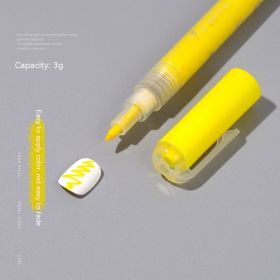 Graffiti Pen Nail Beauty Paint Acrylic Marker Color Quick-drying Internet Hot Flower Drawing Tools Free Of Light (Option: Pen No 194 Yellow)