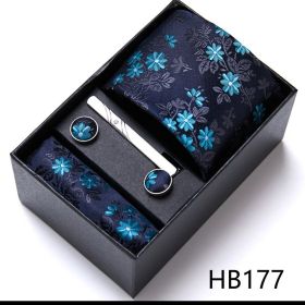 Men's Business Formal Tie Six-piece Set Gift Box (Option: 12635 HB177)