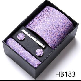 Men's Business Formal Tie Six-piece Set Gift Box (Option: 12635 HB183)