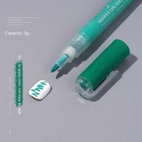 Graffiti Pen Nail Beauty Paint Acrylic Marker Color Quick-drying Internet Hot Flower Drawing Tools Free Of Light (Option: Pen 193 Green)