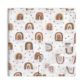 Saliva Towel Baby Pure Cotton Small Handkerchief Baby Washing Face Square (Option: Brown Rainbow)