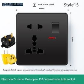 British British Standard Multi-Use Hong Kong Version Switches And Sockets (Option: 15 Style)