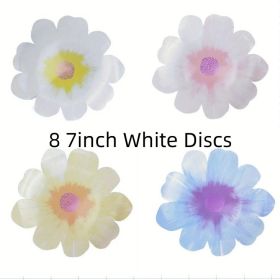 Disposable Paper Party Decorative Tray Picnic (Option: 8 7inch White Discs)