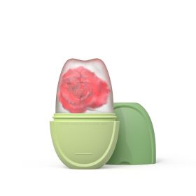 Face Application Ice Tray Beauty Supplies Mold (Option: Oval Green)