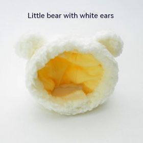 Fashion Pet Bear Plush Hat (Option: Bear Hat White-S)
