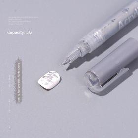 Graffiti Pen Nail Beauty Paint Acrylic Marker Color Quick-drying Internet Hot Flower Drawing Tools Free Of Light (Option: Pen 191 Silver)