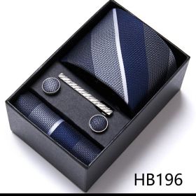 Men's Business Formal Tie Six-piece Set Gift Box (Option: 12635 HB196)