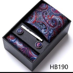 Men's Business Formal Tie Six-piece Set Gift Box (Option: 12635 HB190)