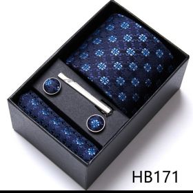 Men's Business Formal Tie Six-piece Set Gift Box (Option: 12635 HB171)