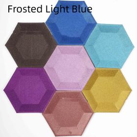 Silver Rose Gold Disposable Paper Tray (Option: Frosted Light Blue-8 Pack 7 Inch Plate)